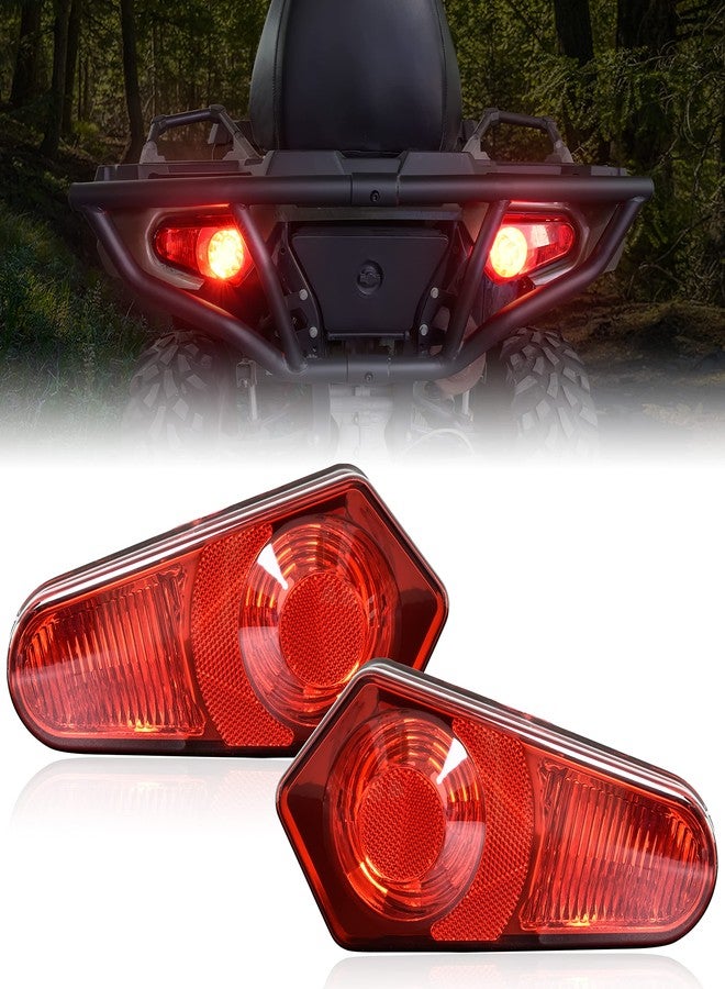 SAUTVS Red Tail Lights Housing for Polaris Sportsman 450 500 800 RZR ACE 2005-2025 Accessories, Rear Brake Stop Lamp Lens Cover Taillight Housings, 2PCS, Replace #2411153 & 2411154 - Image 1